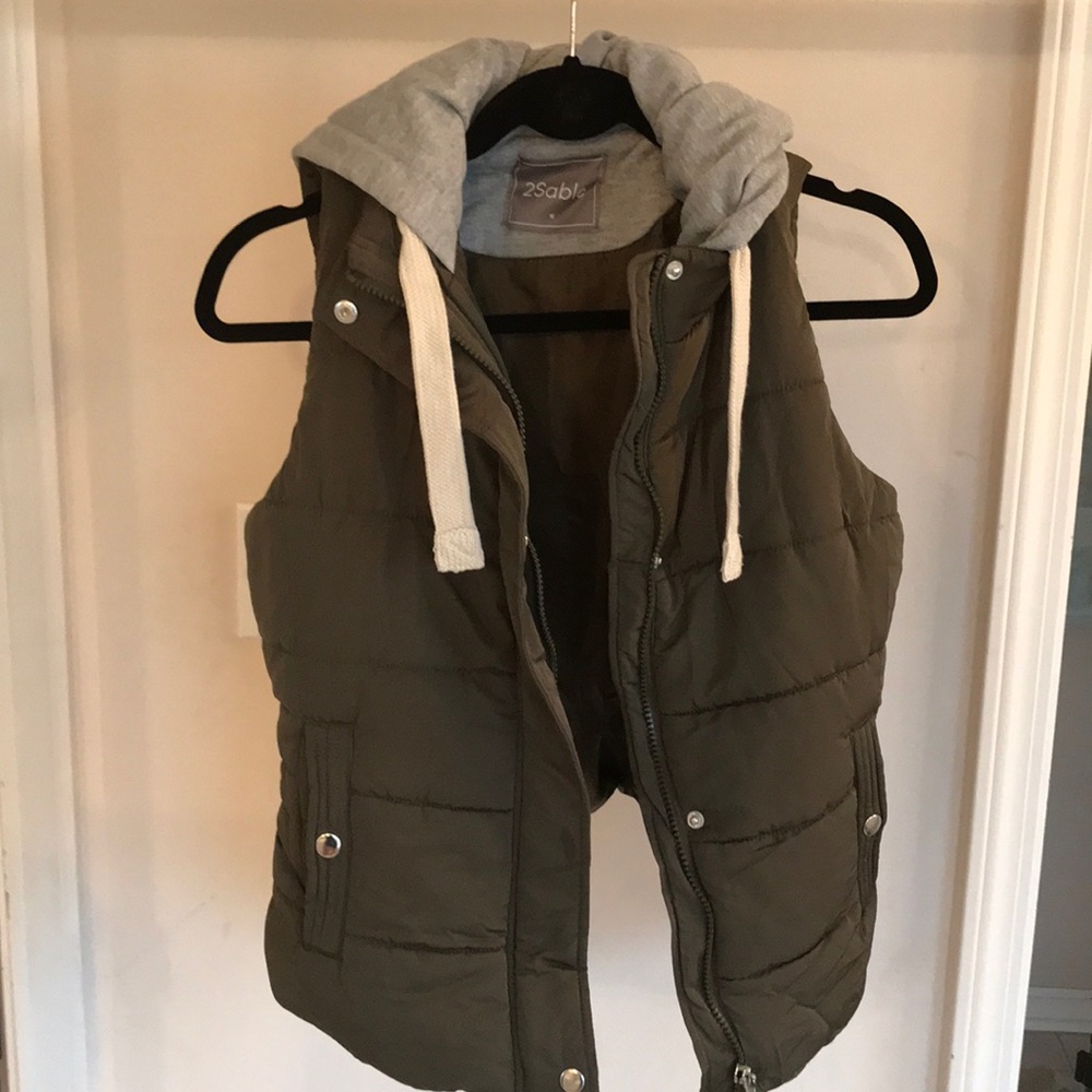 2Sable Quilted Padded Puffy Vest